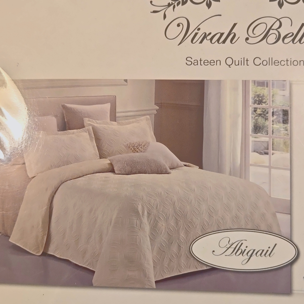 Abigail 3 PC Quilt Set Cream